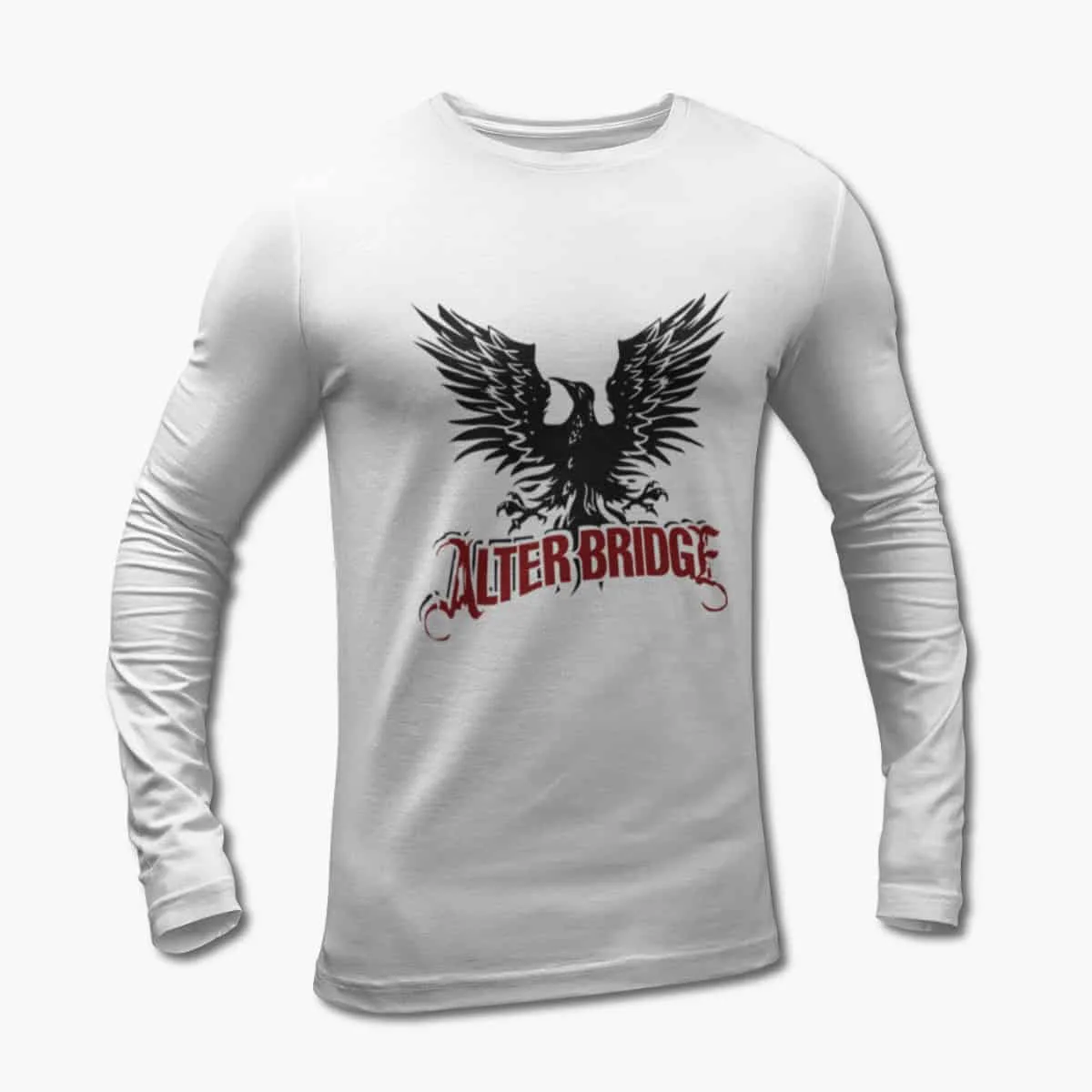 Alter Bridge Long Sleeve T-Shirt, Alter Bridge Blackbird White Longsleeve T-Shirt, Hard Rock Merchandise