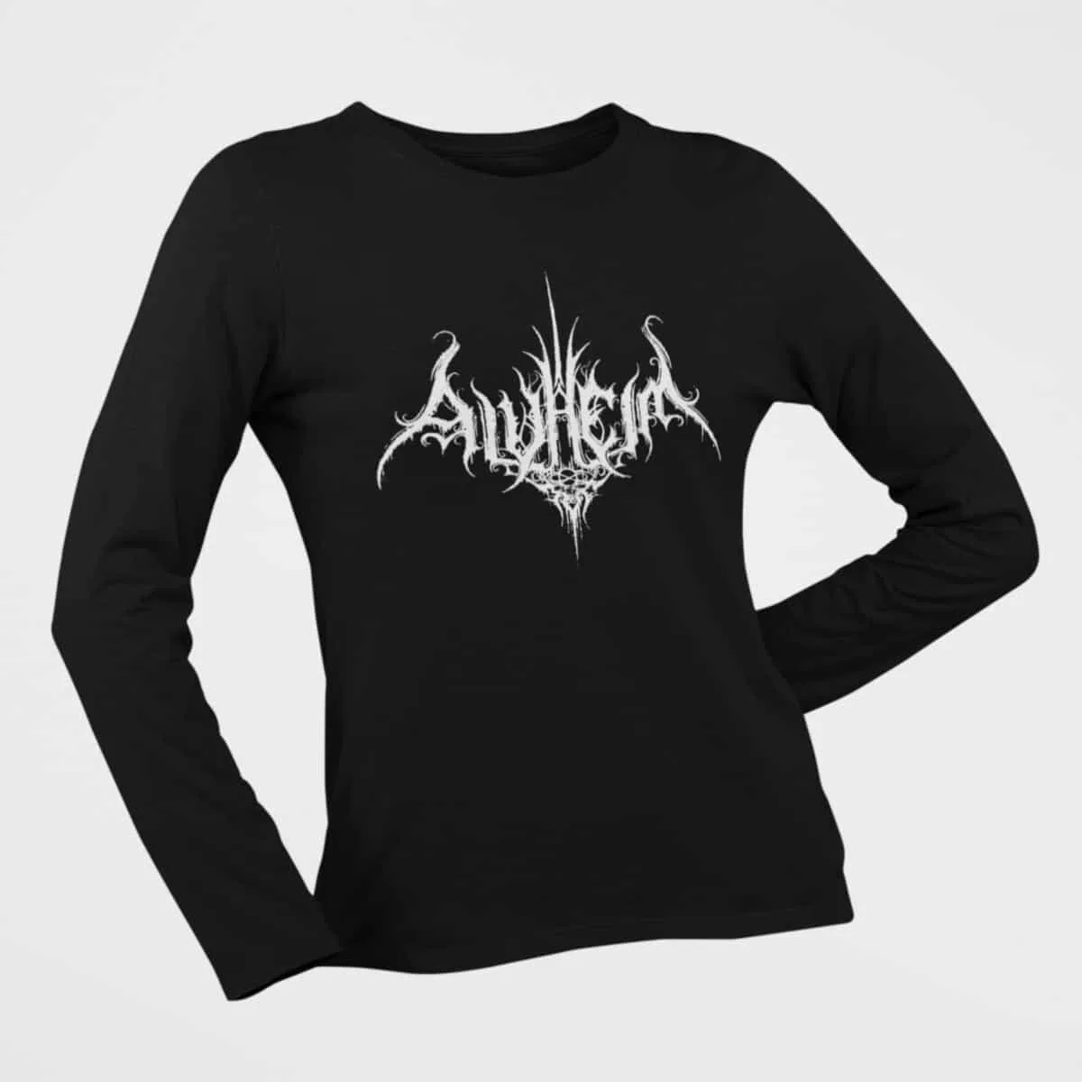Alvheim Long Sleeve T-Shirt, Alvheim Logo Black Long Sleeve T-Shirt, Viking Metal Merchandise