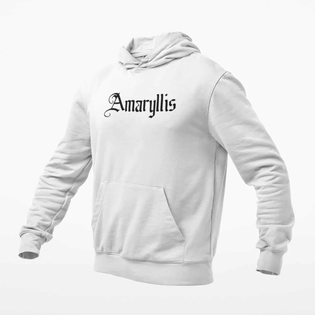 Amaryllis Hoodie, Amaryllis Logo White Hoodie, Progressive Metal Merchandise