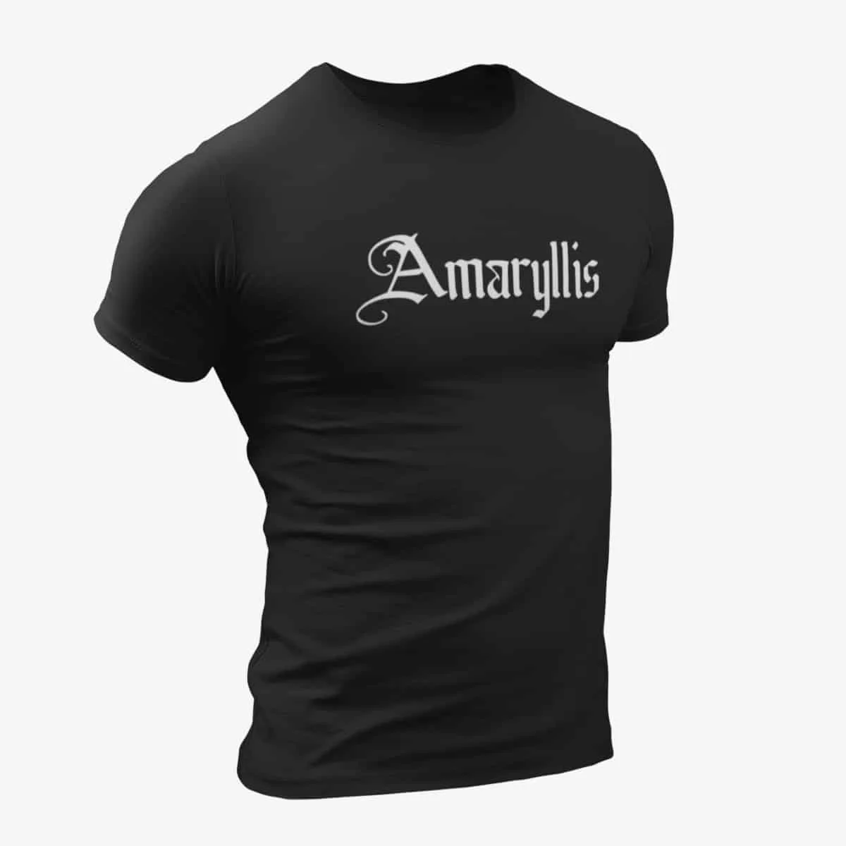 Amaryllis T-Shirt, Amaryllis Logo Black T-Shirt, Progressive Metal Merchandise