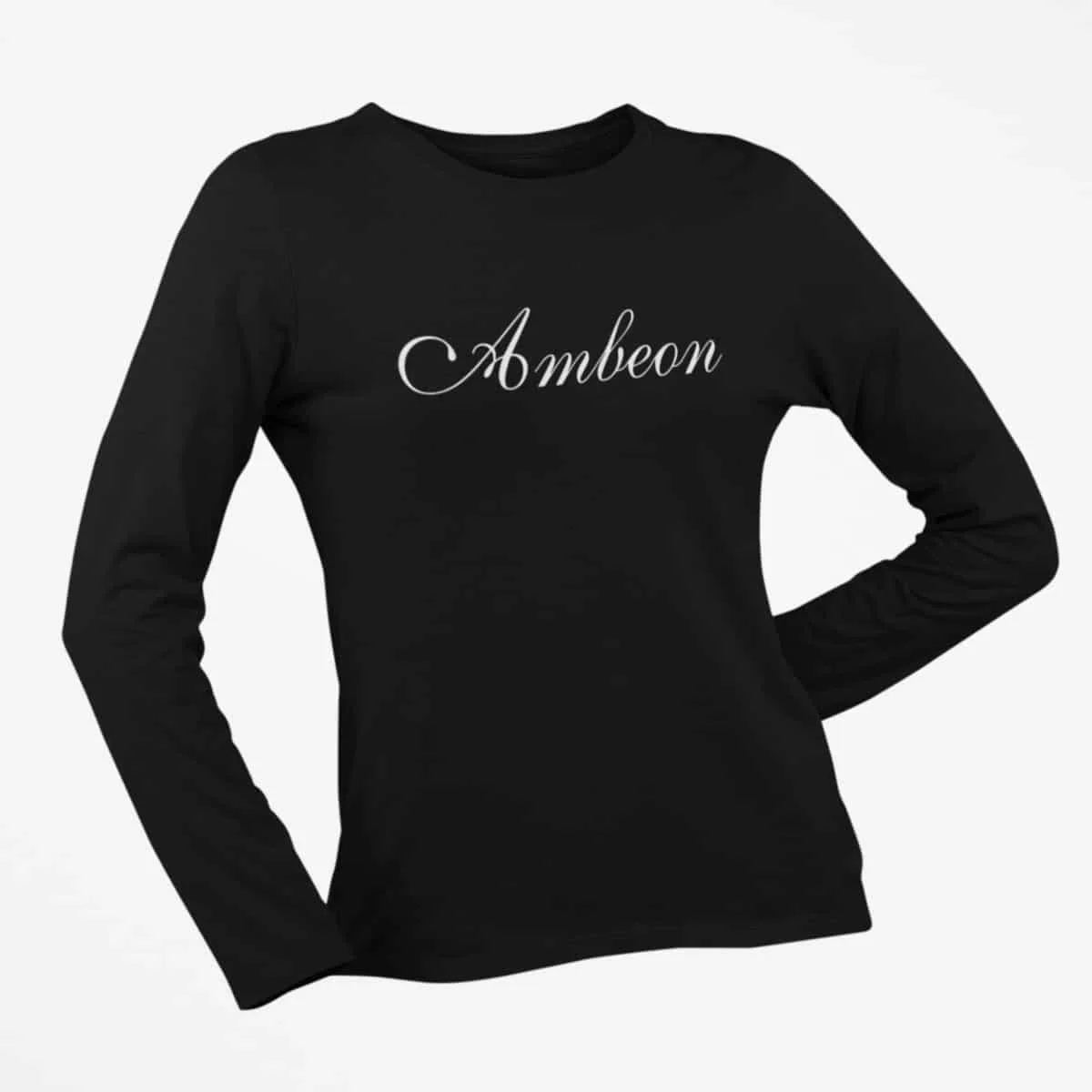 Ambeon Long Sleeve T-Shirt, Ambeon Logo Black Long Sleeve T-Shirt, Progressive Rock Merchandise
