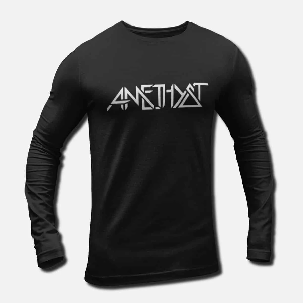 Amethyst Band Long Sleeve T-Shirt, Amethyst Logo Longsleeve T-Shirt, NWOBHM, Hard Rock Merch
