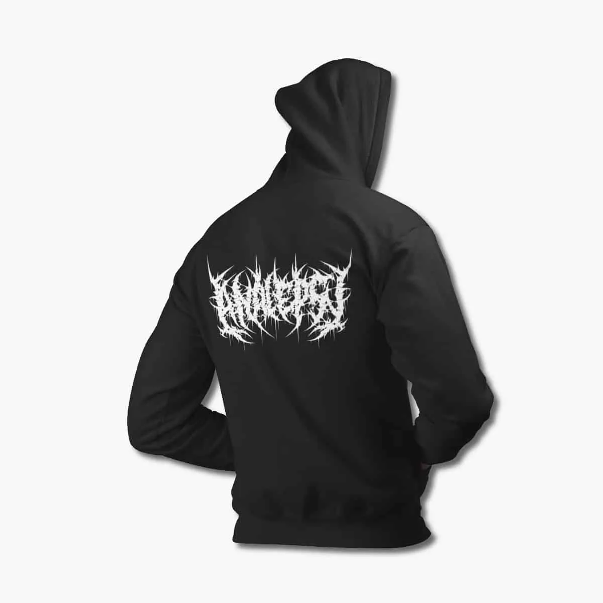 Analepsy Zip Up Hoodie, Analepsy Logo Black Zipper Hooded Sweatshirt, Brutal Death Metal Merchandise