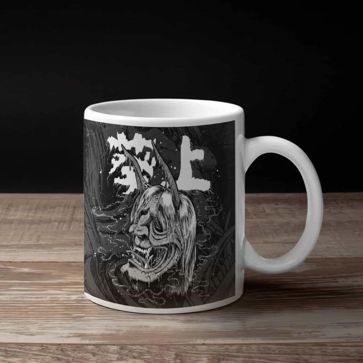 Ancestral Voices &amp; Presha, Niflheim Coffee Mug, Ancestral Voices &amp; Presha, Niflheim Hannya White (Ghost) Coffee Mug