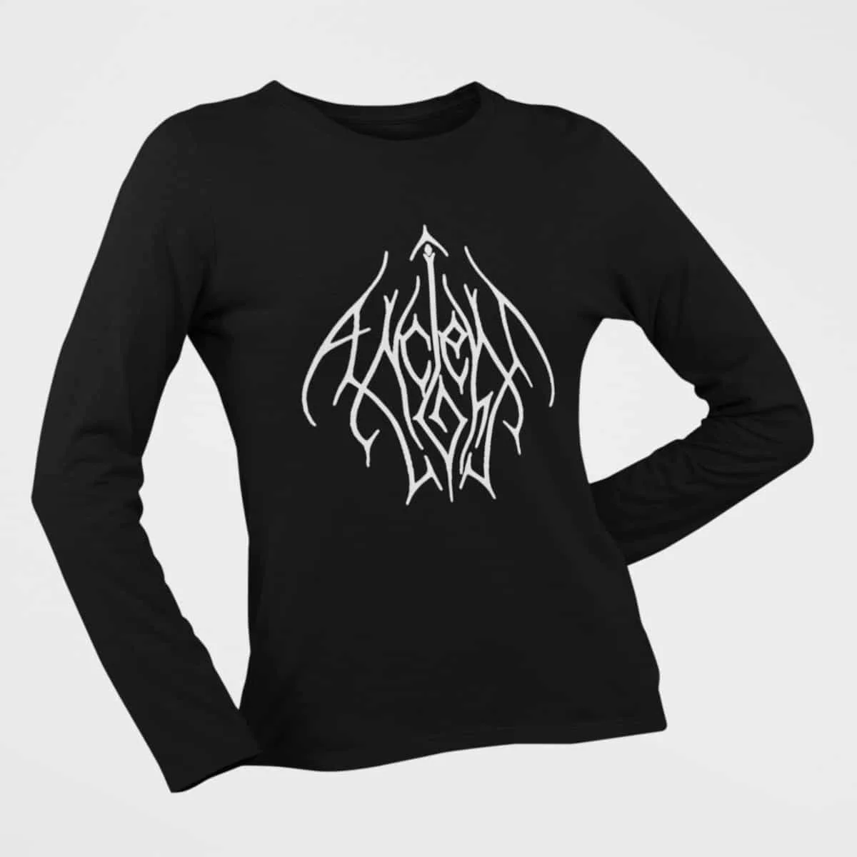 Ancient Light Long Sleeve T-Shirt, Ancient Light Logo Black Long Sleeve T-Shirt, Viking Metal Merchandise