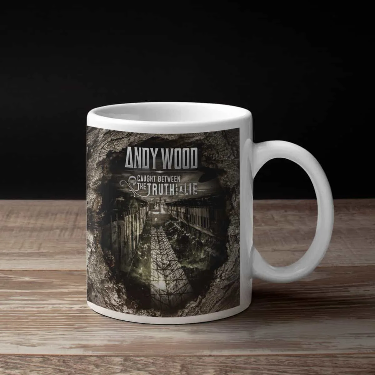 Andy Wood Coffee Mug, Andy Wood Caught Between The Truth And A Lie Coffee Mug