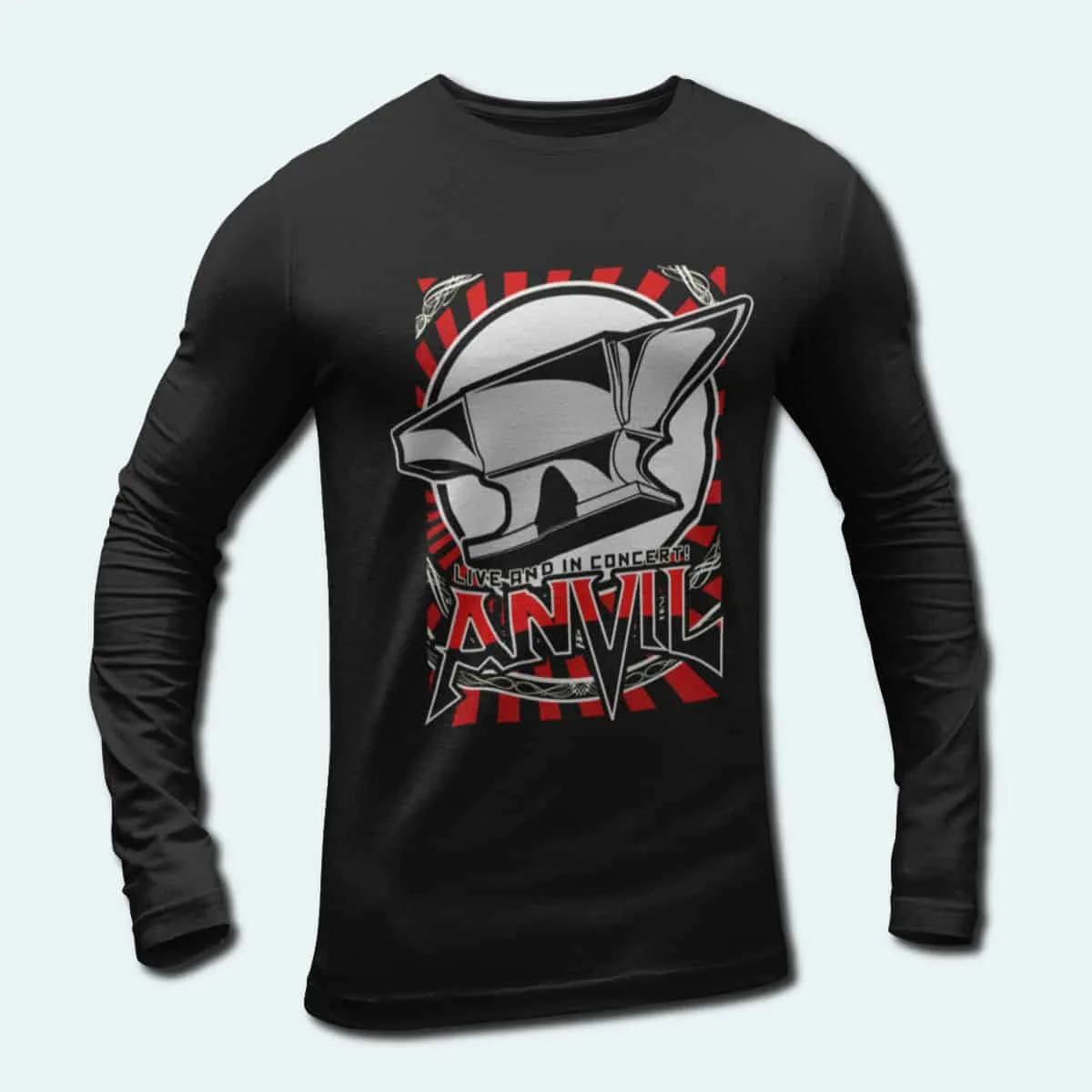 Anvil Band Long Sleeve T-Shirt, Anvil Concert Artwork Longsleeve Tee, Heavy Metal, Power Metal Merch