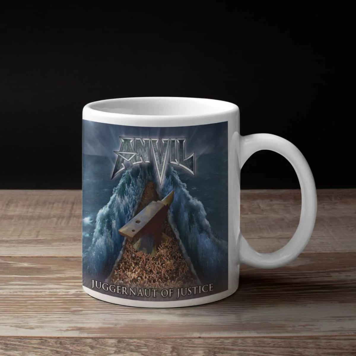 Anvil Coffee Mug, Anvil Juggernaut of Justice Coffee Mug