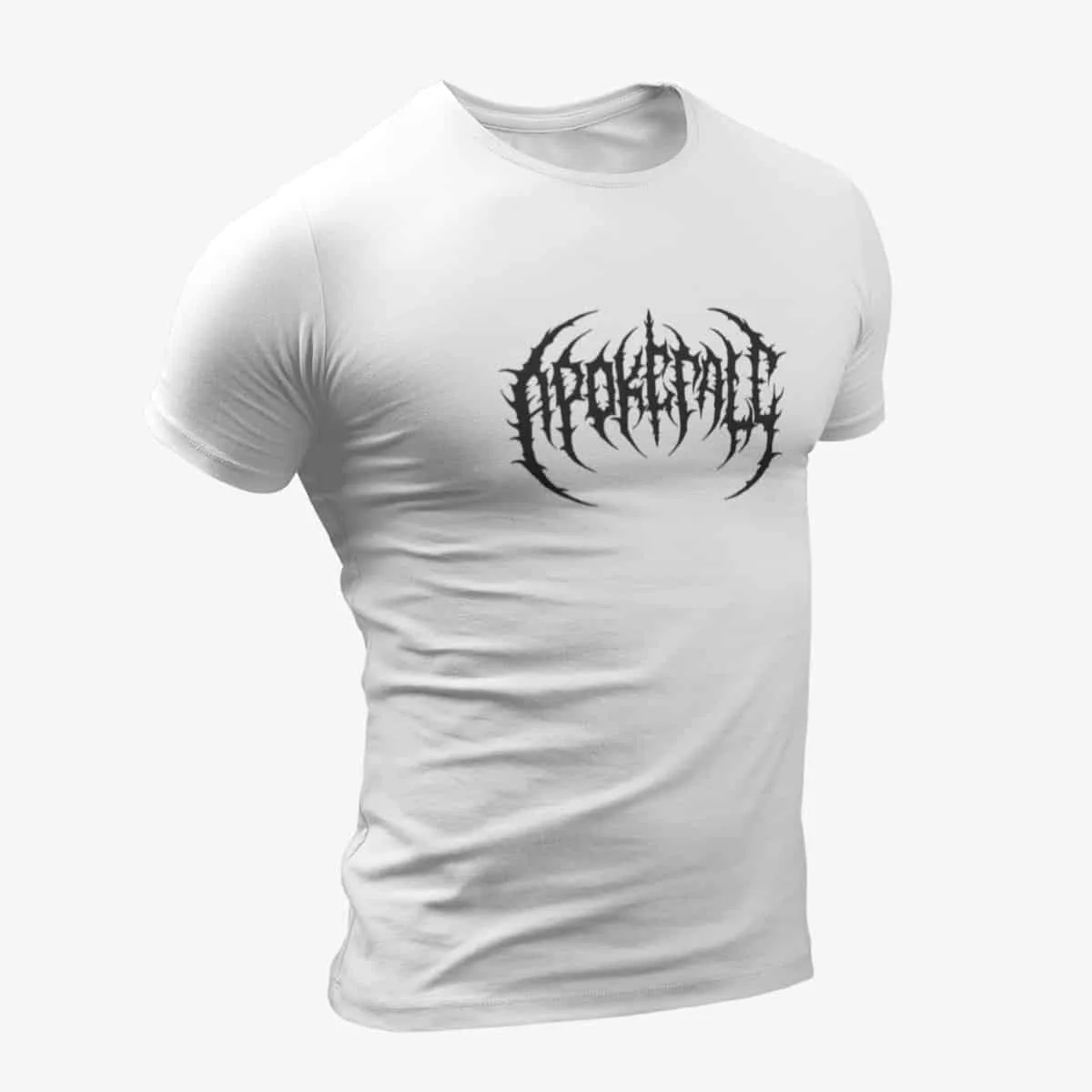 Apokefale T-Shirt, Apokefale Logo White T-Shirt, Metalcore Merchandise