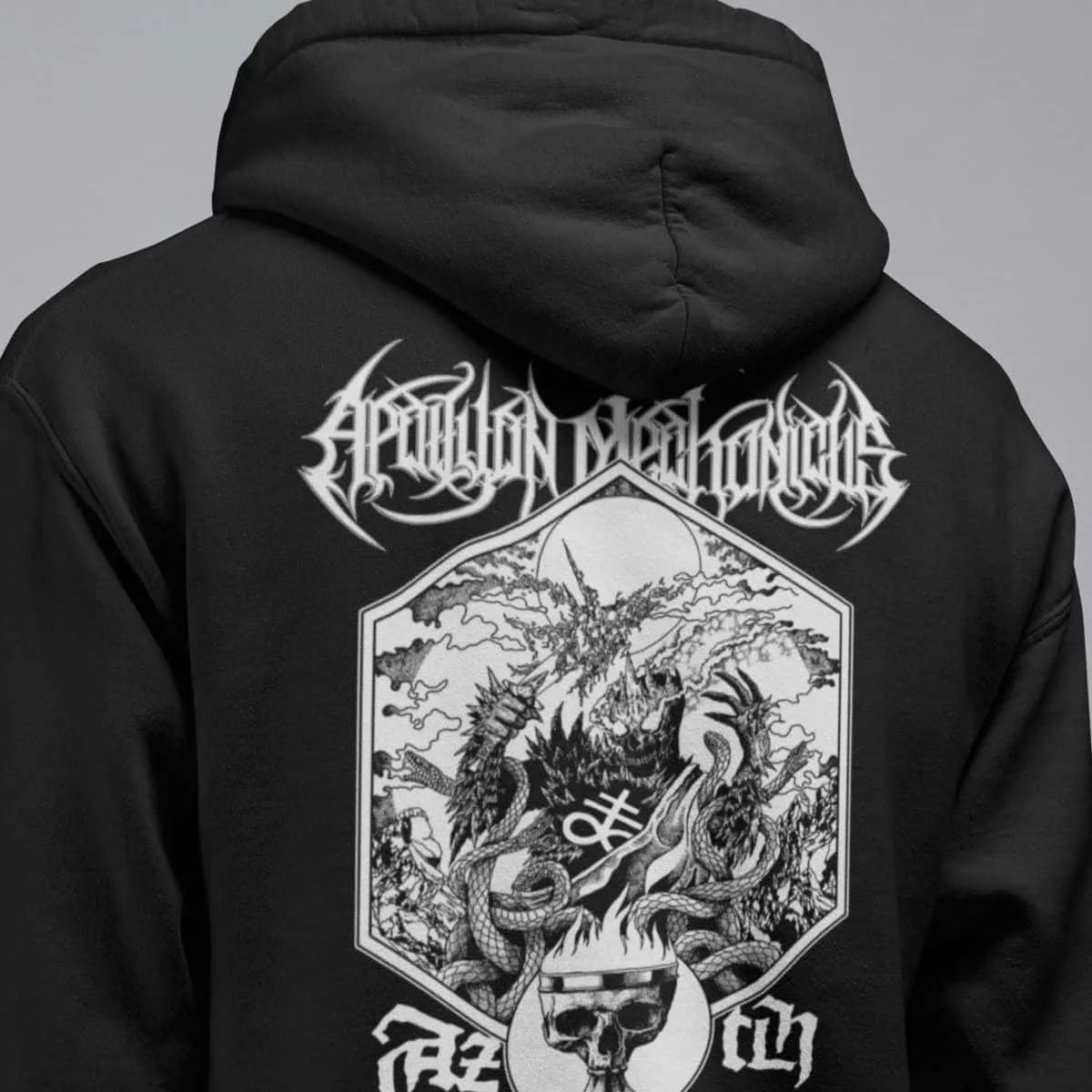 Apollyon Mechanicus Hoodie, Apollyon Mechanicus Azoth Hooded Sweatshirt, Atmospheric Black Metal Merch