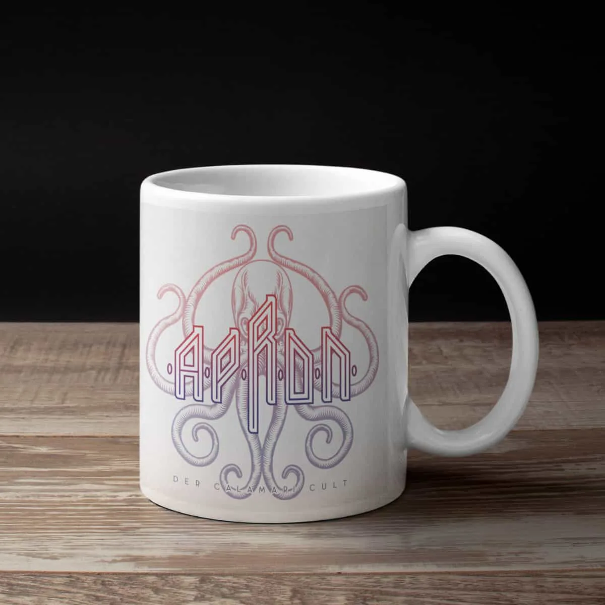Apron Coffee Mug, Apron Der Calamari Cult Coffee Mug