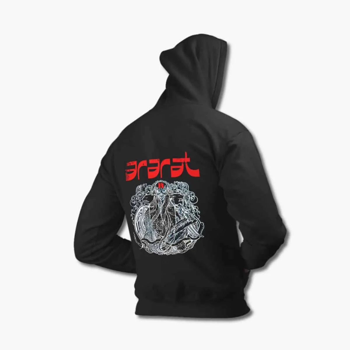 Ararat Hoodie, Ararat II Black Hooded Pullover, Doom Metal Merchandise