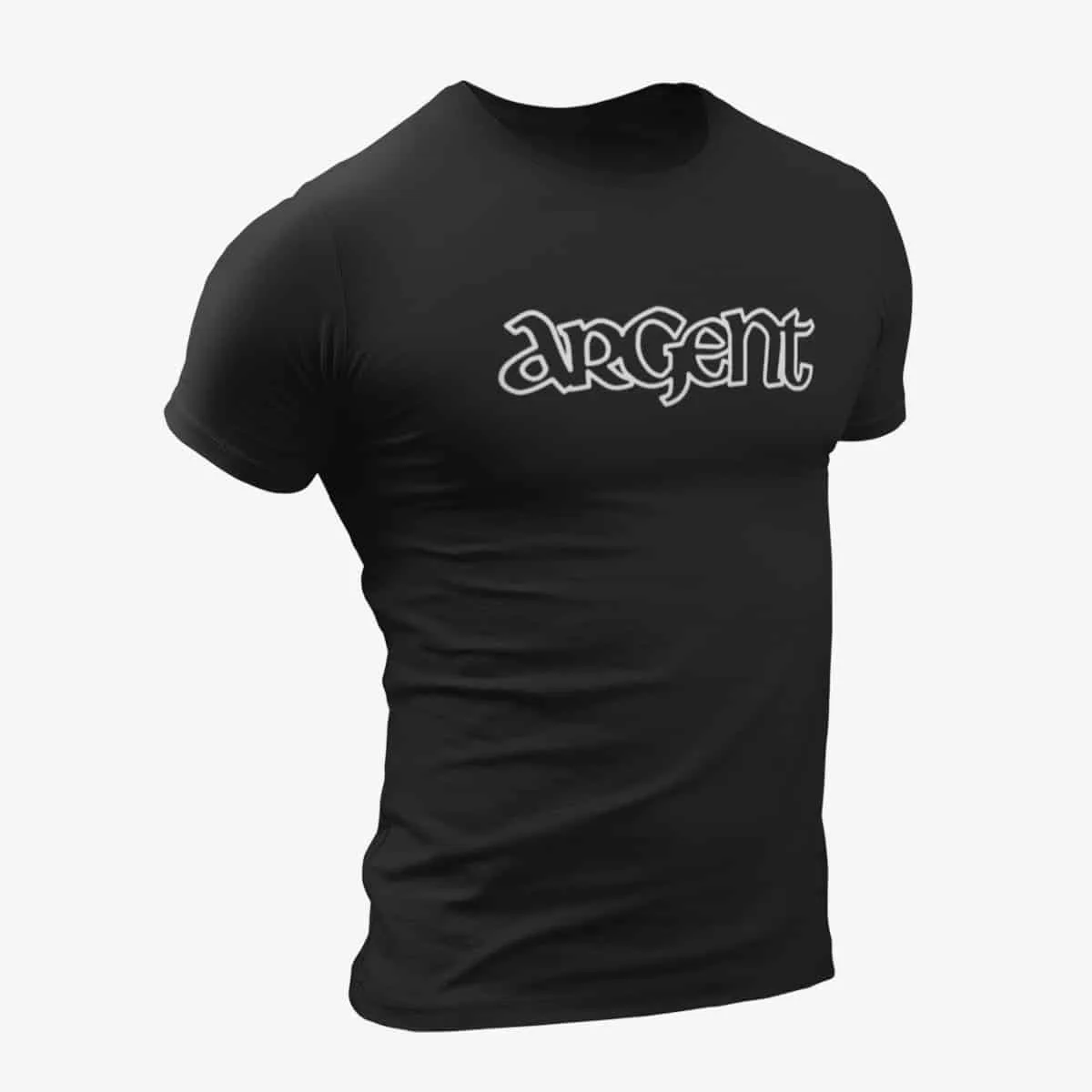 Argent T-Shirt, Argent Logo Black T-Shirt, Hard Rock Merchandise