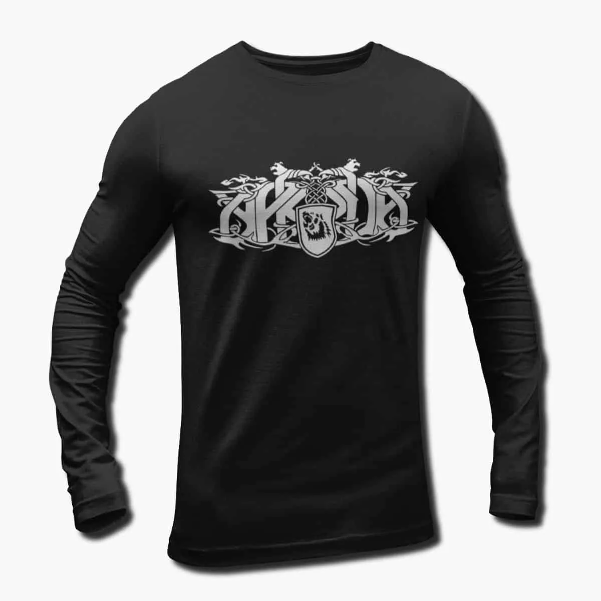 Arkuda Band Long Sleeve T-Shirt, Arkuda Logo Longsleeve T-Shirt, Pagan Black Metal Merchandise