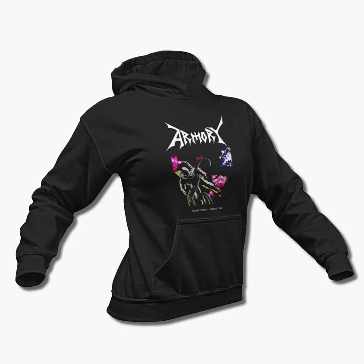 Armory Band Hoodie, Armory World Peace Cosmic War Artwork Hooded Sweatshirt, Speed Metal Merchandise