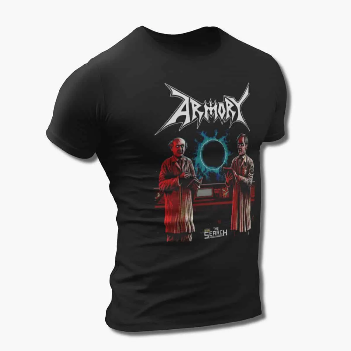 Armory Band T-Shirt, Armory The Search Artwork Black T-Shirt, Speed Metal Merchandise