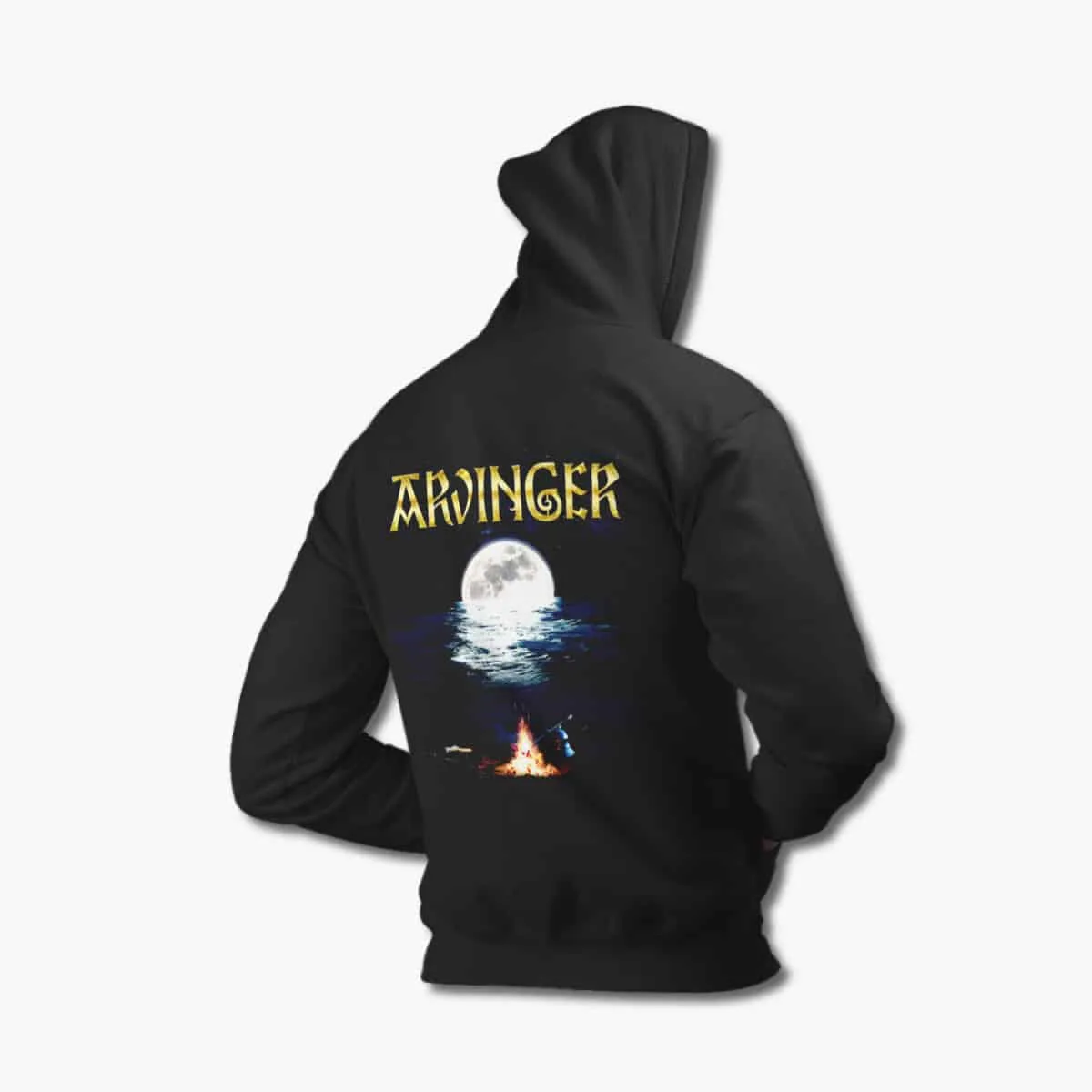 Arvinger Zip Up Hoodie, Arvinger Rast Black Zipper Hooded Sweatshirt, Folk Metal, Viking Metal, Black Metal Merchandise