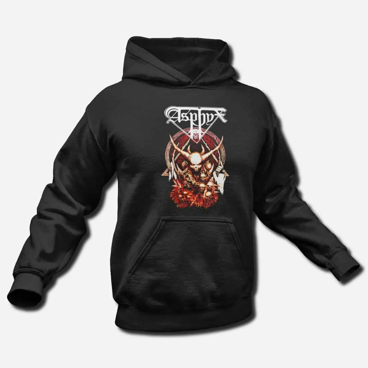 Asphyx Band Hoodie, Asphyx Artwork Hooded Sweatshirt, Death Metal, Doom Metal Merch