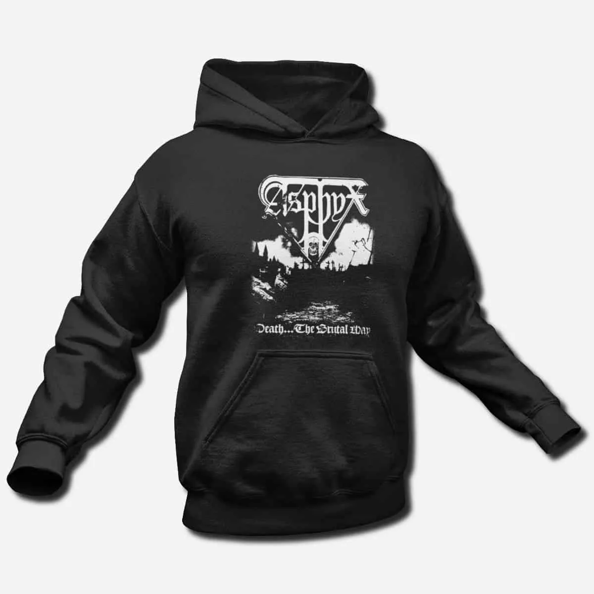 Asphyx Band Hoodie, Asphyx Death the Brutal Way Hooded Sweatshirt, Death Metal, Doom Metal Merch