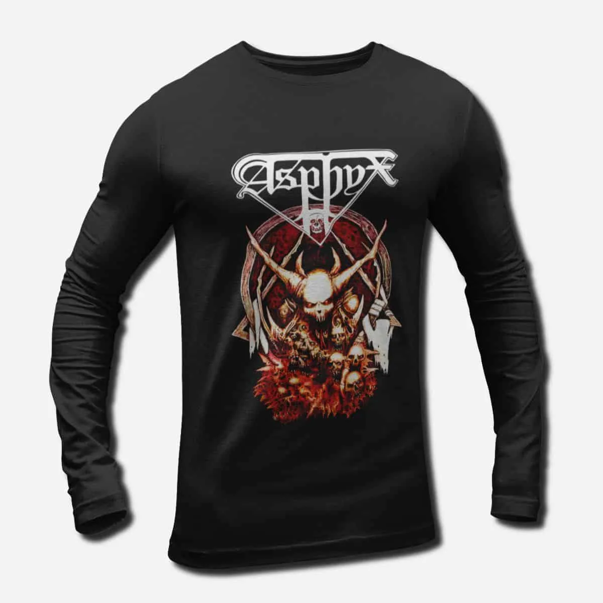 Asphyx Band Long Sleeve T-Shirt, Asphyx Artwork Longsleeve T-Shirt, Death Metal, Doom Metal Merch