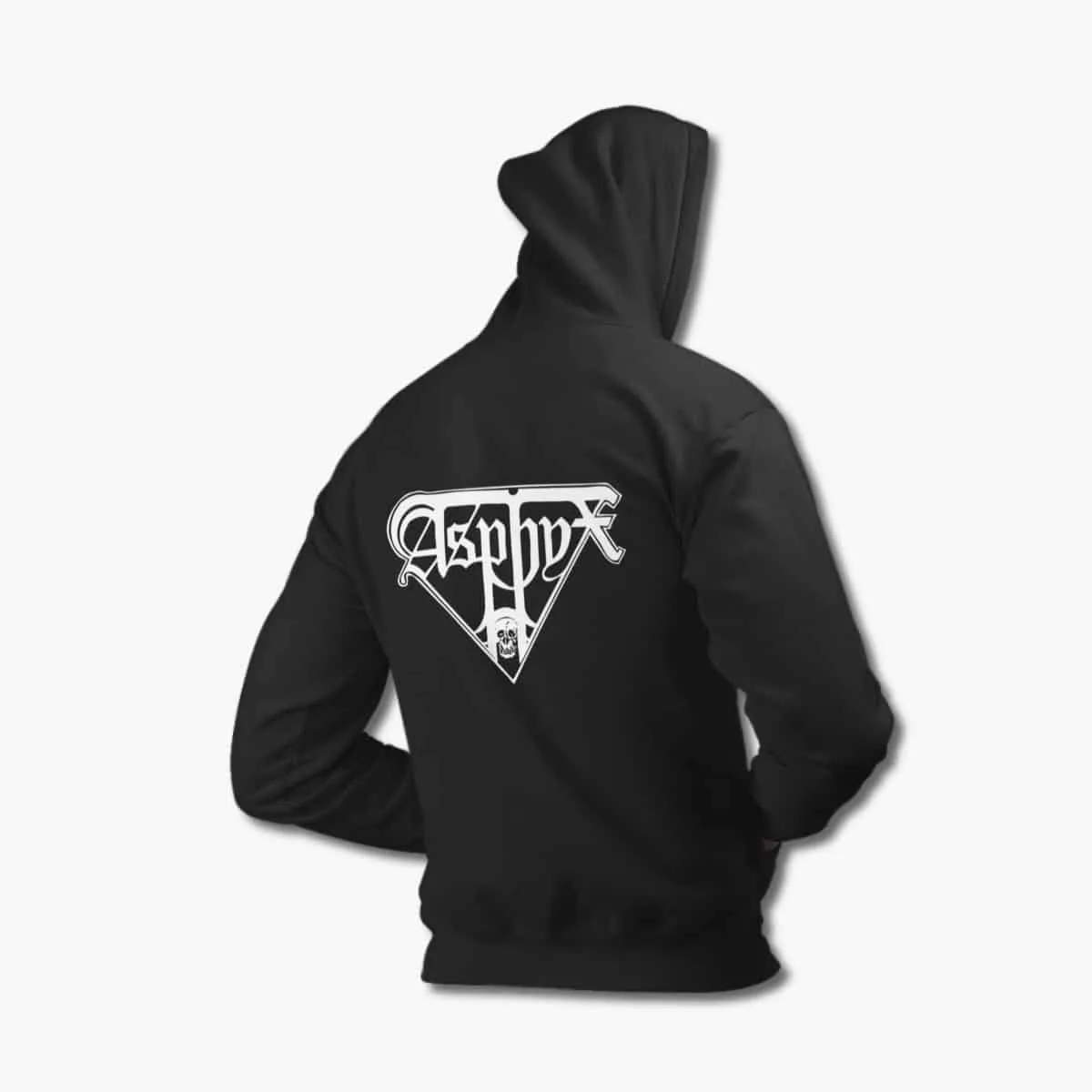 Asphyx Zip Up Hoodie, Asphyx Logo Zipper Hooded Sweatshirt, Death Metal, Doom Metal Merchandise