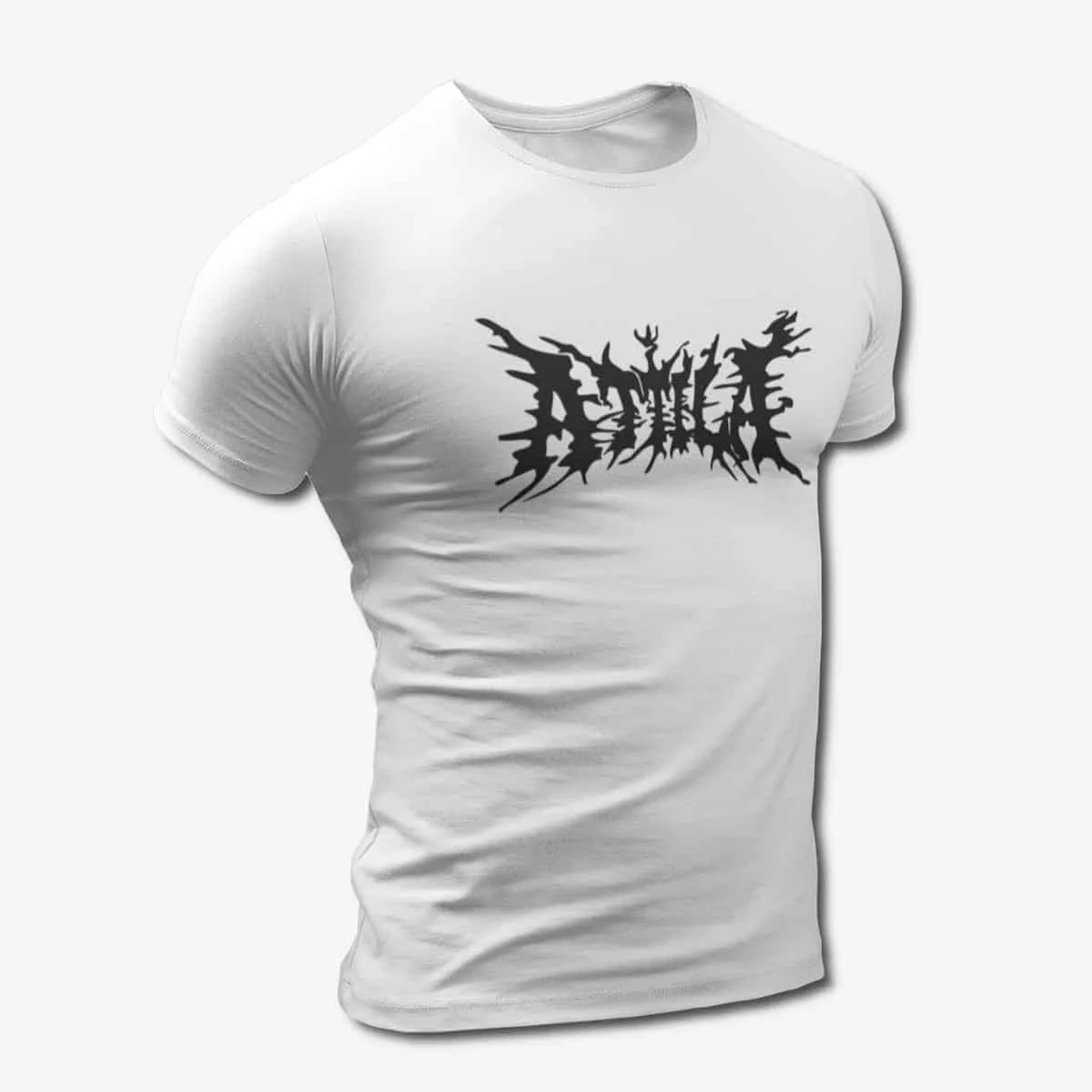 Attila T-Shirt, Attila Band Logo White T-Shirt, Nu Metal Merchandise