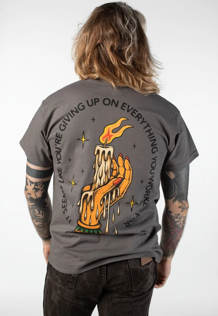 August Burns Red Messengers Candle Charcoal T-Shirt