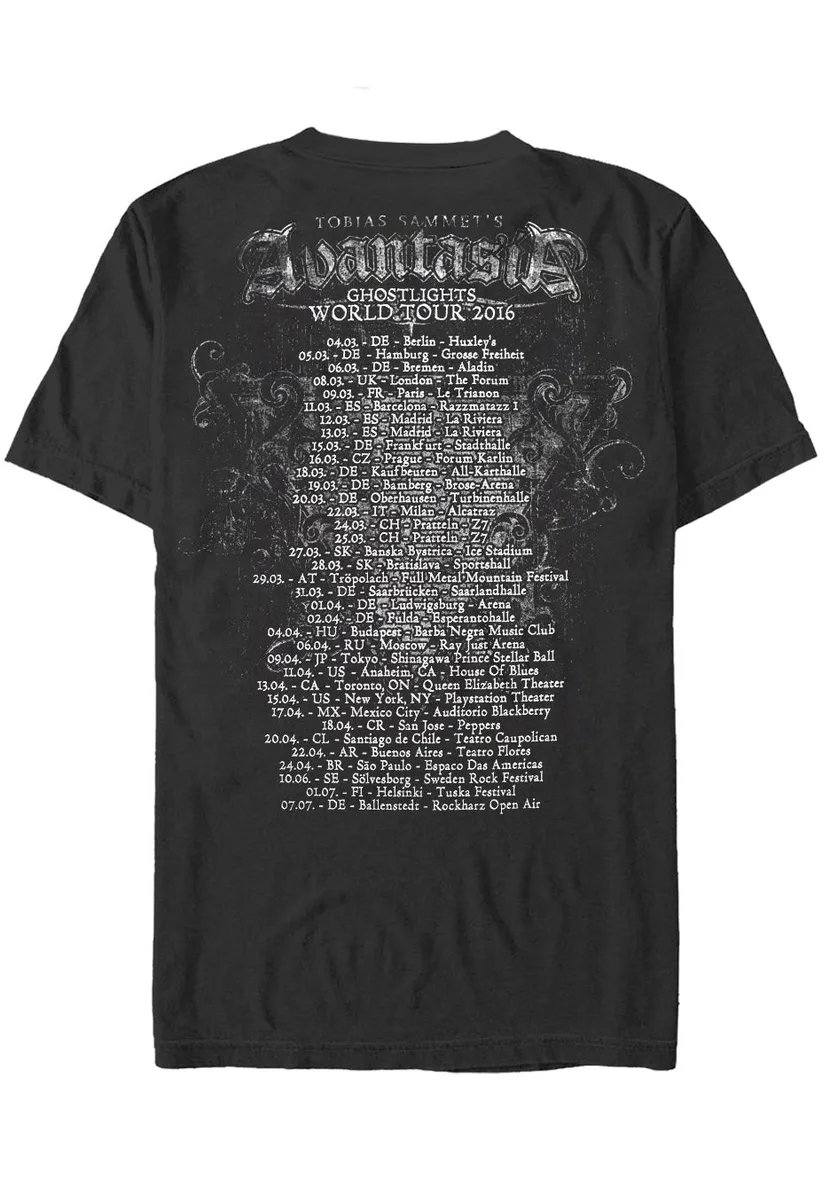 Avantasia Skullwing Tour 2016 Dark Grey T-Shirt