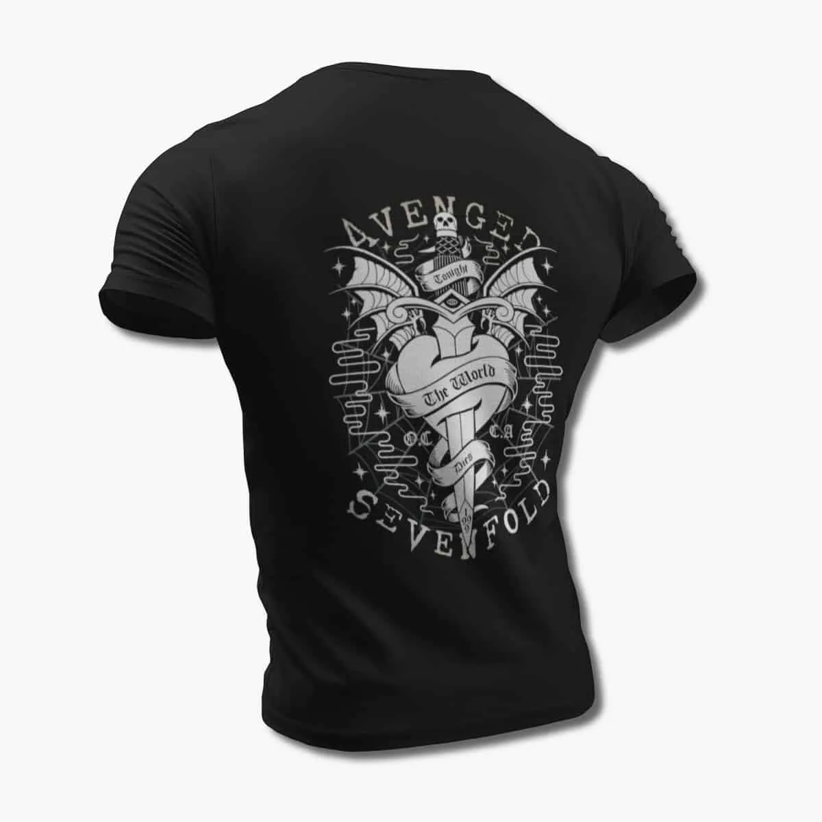 Avenged Sevenfold T-Shirt, Avenged Sevenfold The World Dies Tonight Artwork Black T-Shirt, Heavy Metal Merchandise