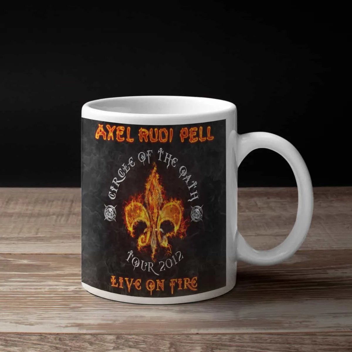 Axel Rudi Pell Coffee Mug, Axel Rudi Pell Live on Fire Coffee Mug