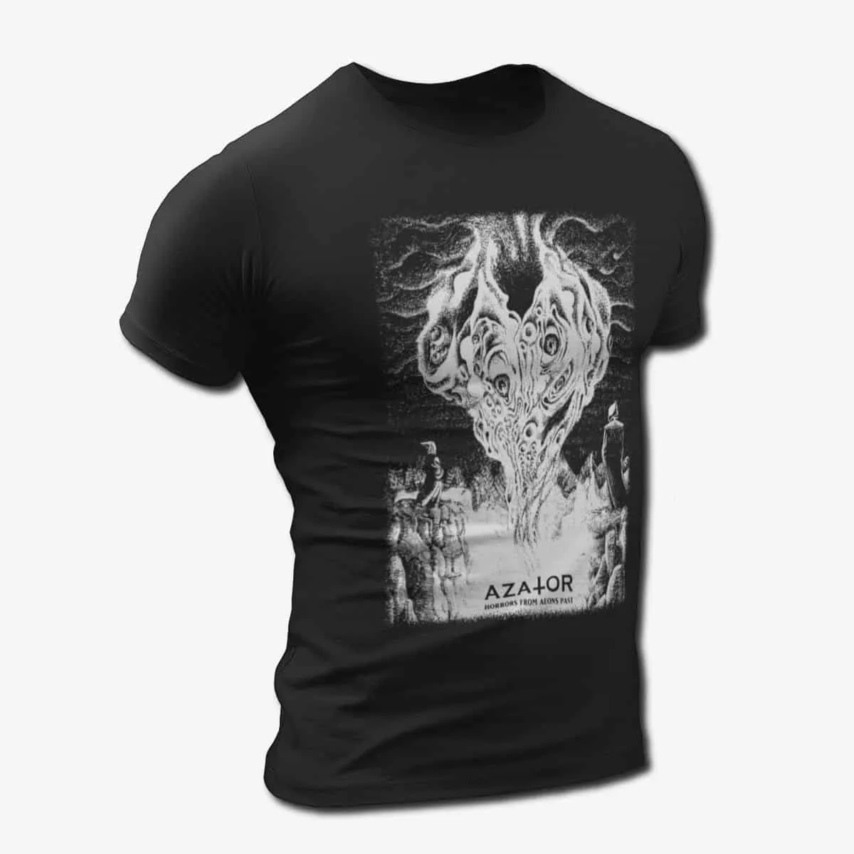 Azator Band T-Shirt, Azator Horrors From Aeons Past Tee, Blackened Thrash Metal Merch