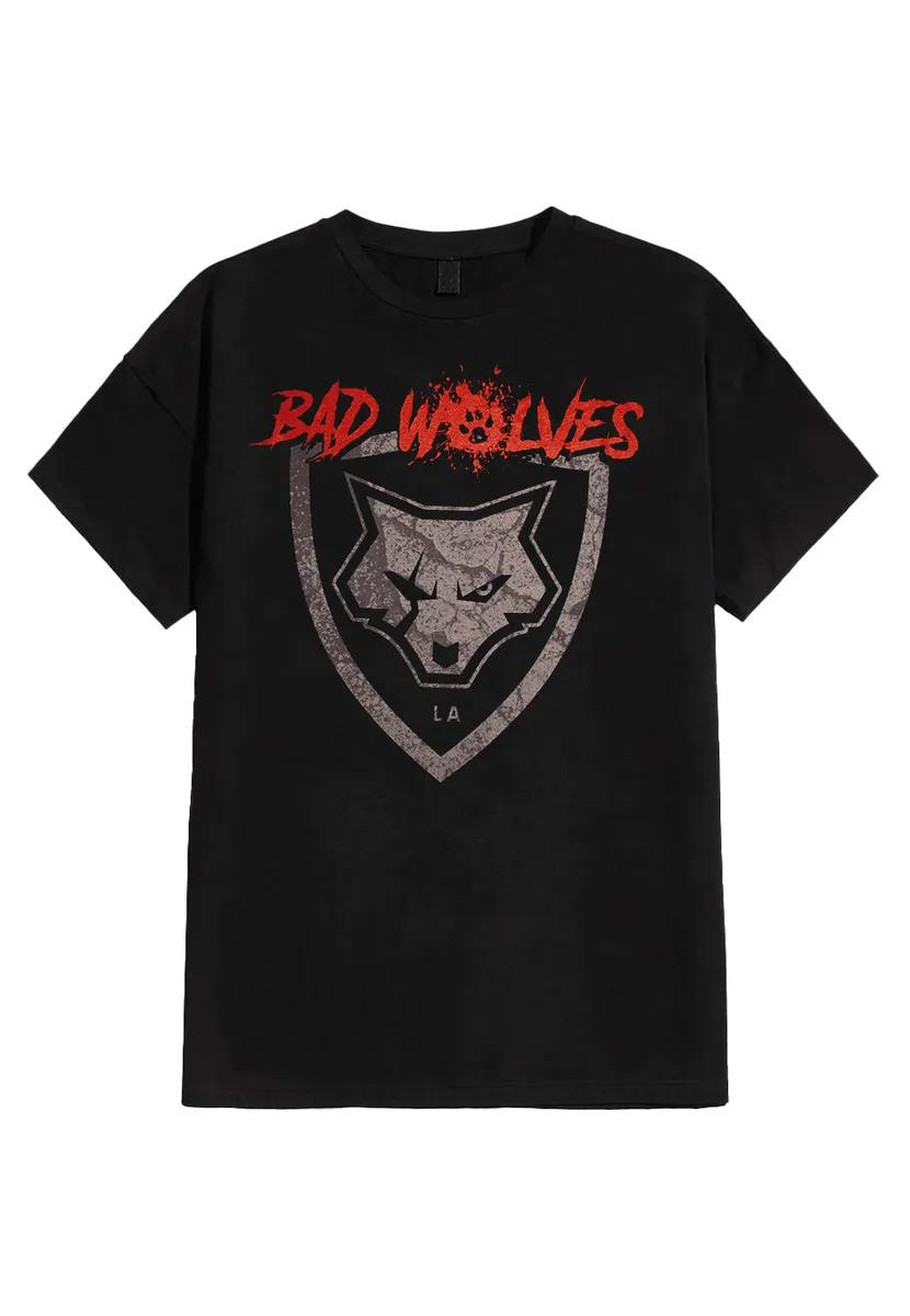Bad Wolves Paw Logo Shield T-Shirt