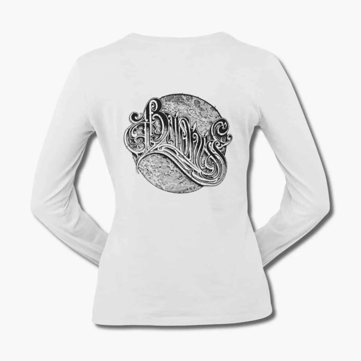 Baroness Band Long Sleeve T-Shirt, Baroness Logo White Longsleeve T-Shirt, Progressive Sludge Metal Merchandise