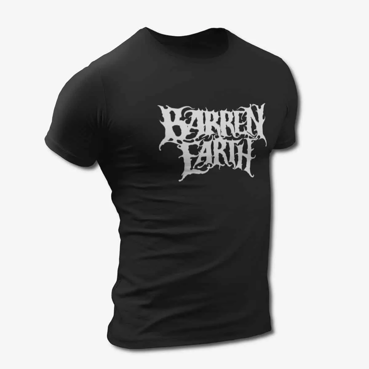 Barren Earth T-Shirt, Barren Earth Logo Black T-Shirt, Progressive Melodic Death Metal Merchandise