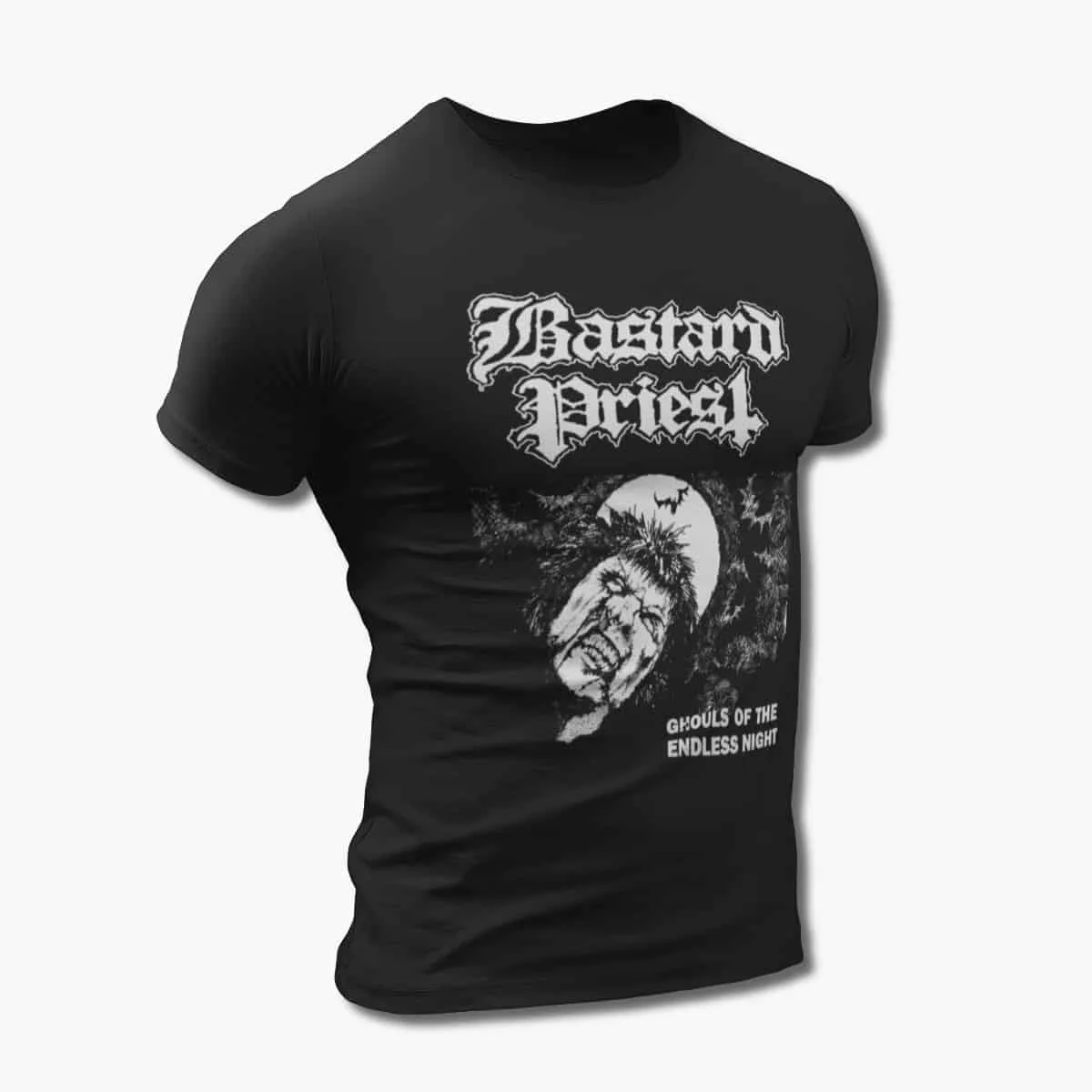 Bastard Priest Band T-Shirt, Bastard Priest Ghouls Of The Endless Night Black T-Shirt, Death Metal Merchandise