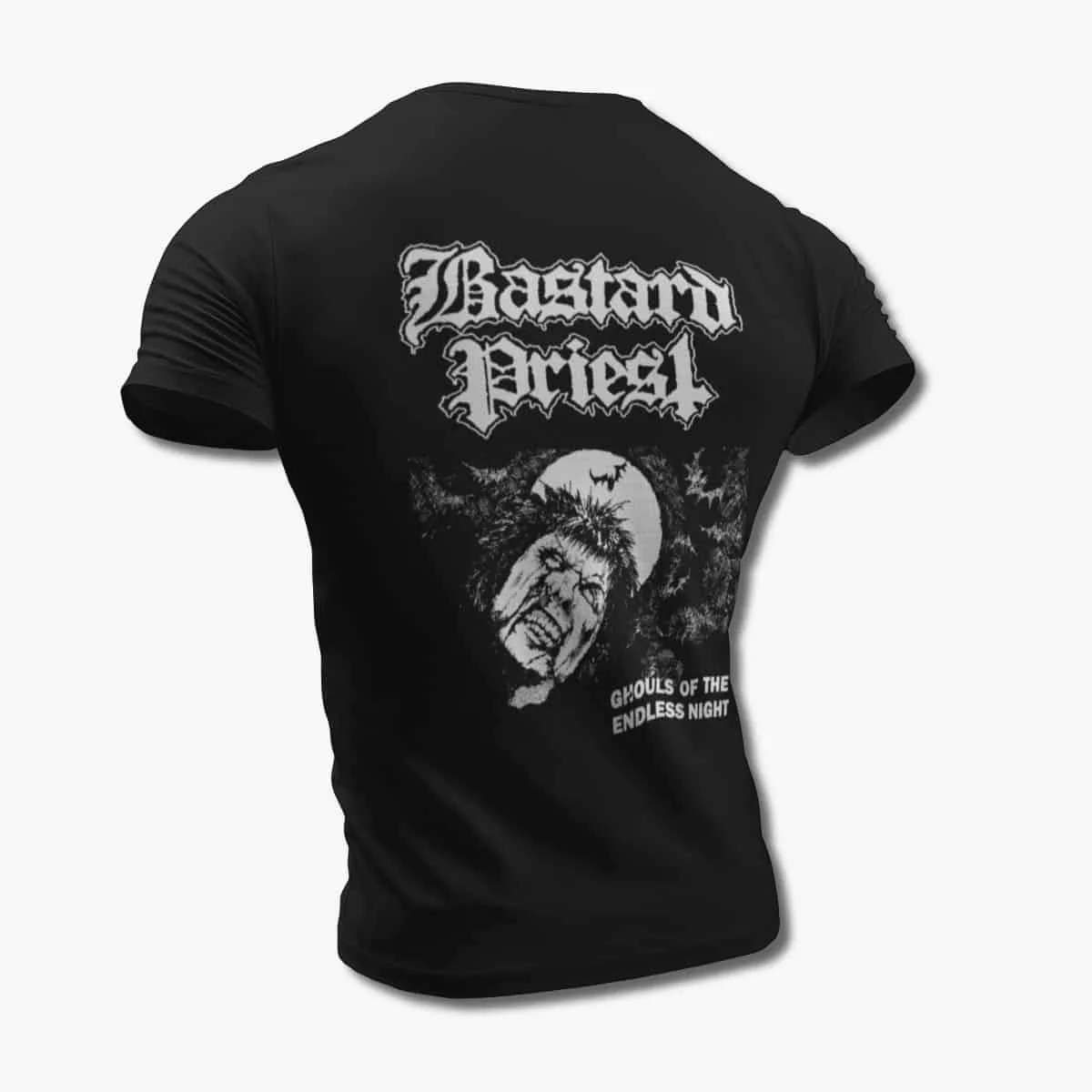 Bastard Priest Band T-Shirt, Bastard Priest Ghouls Of The Endless Night Black T-Shirt, Death Metal Merchandise
