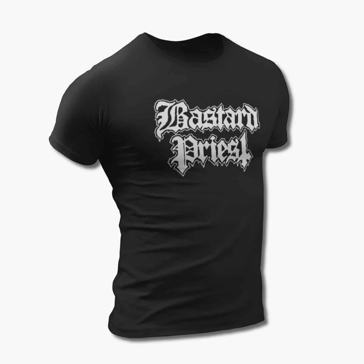 Bastard Priest Band T-Shirt, Bastard Priest Logo Black T-Shirt, Death Metal Merchandise