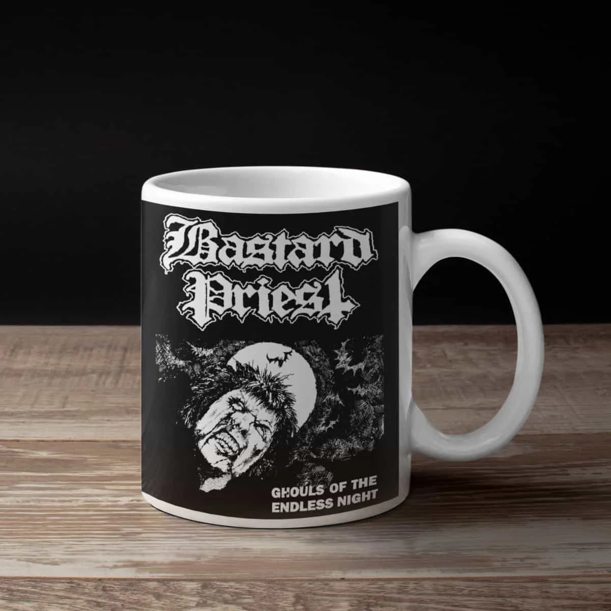 Bastard Priest Coffee Mug, Bastard Priest Ghouls of The Endless Night Coffee Mug