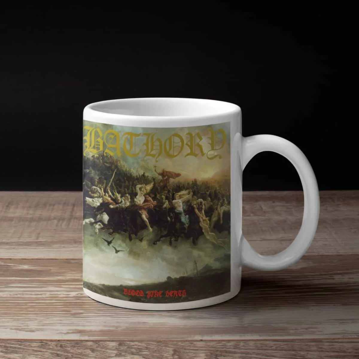 Bathory Coffee Mug, Bathory Blood Fire Death Coffee Mug