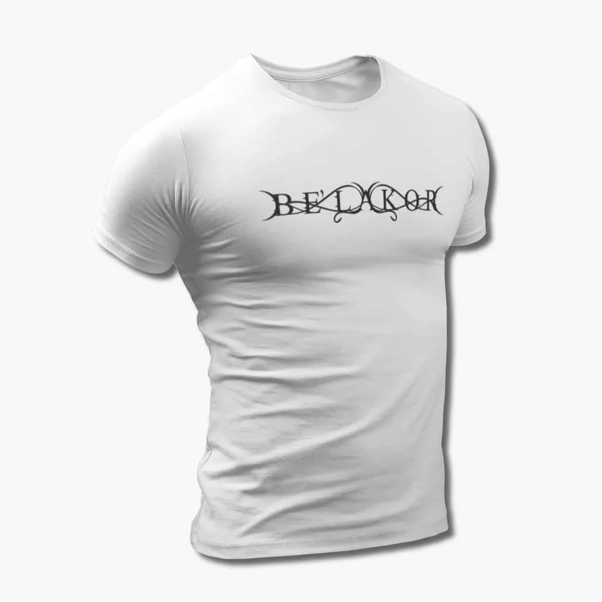Be'lakor Band T-Shirt, Belakor Logo White T-Shirt, Melodic Death Metal Merchandise