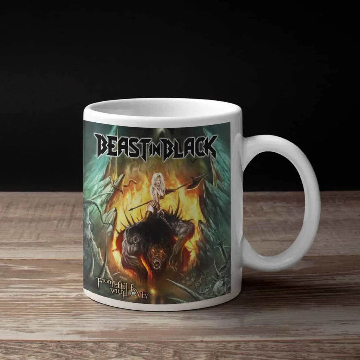 Beast In Black Coffee Mug, Beast In Black From Hell With Love Coffee Mug