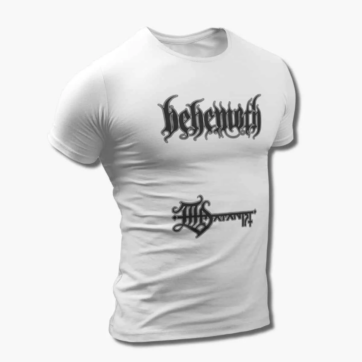 Behemoth Band T-Shirt, Behemoth The Satanist Artwork White T-Shirt, Death Metal, Black Metal Merchandise