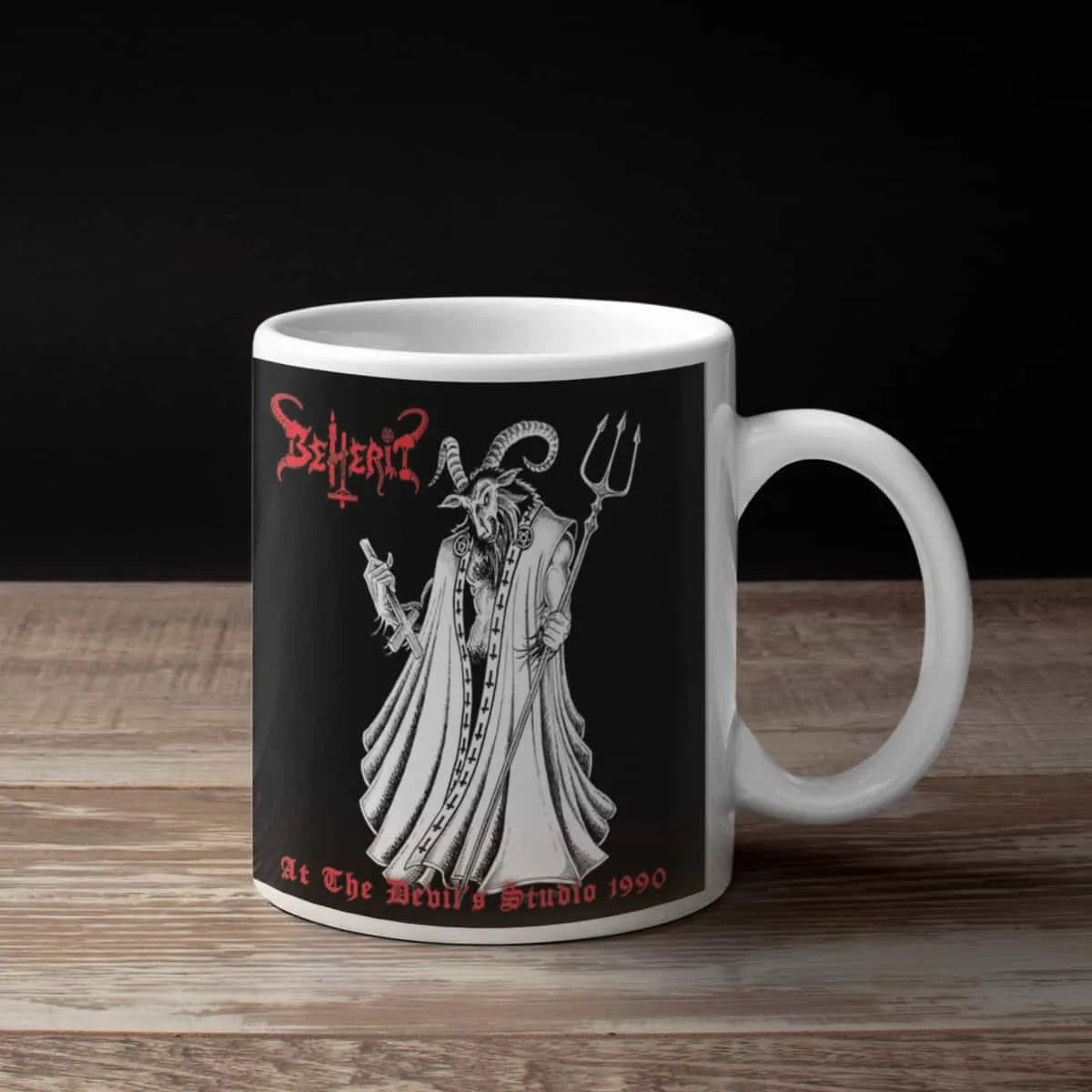 Beherit Coffee Mug, Beherit At The Devil's Studio Coffee Mug