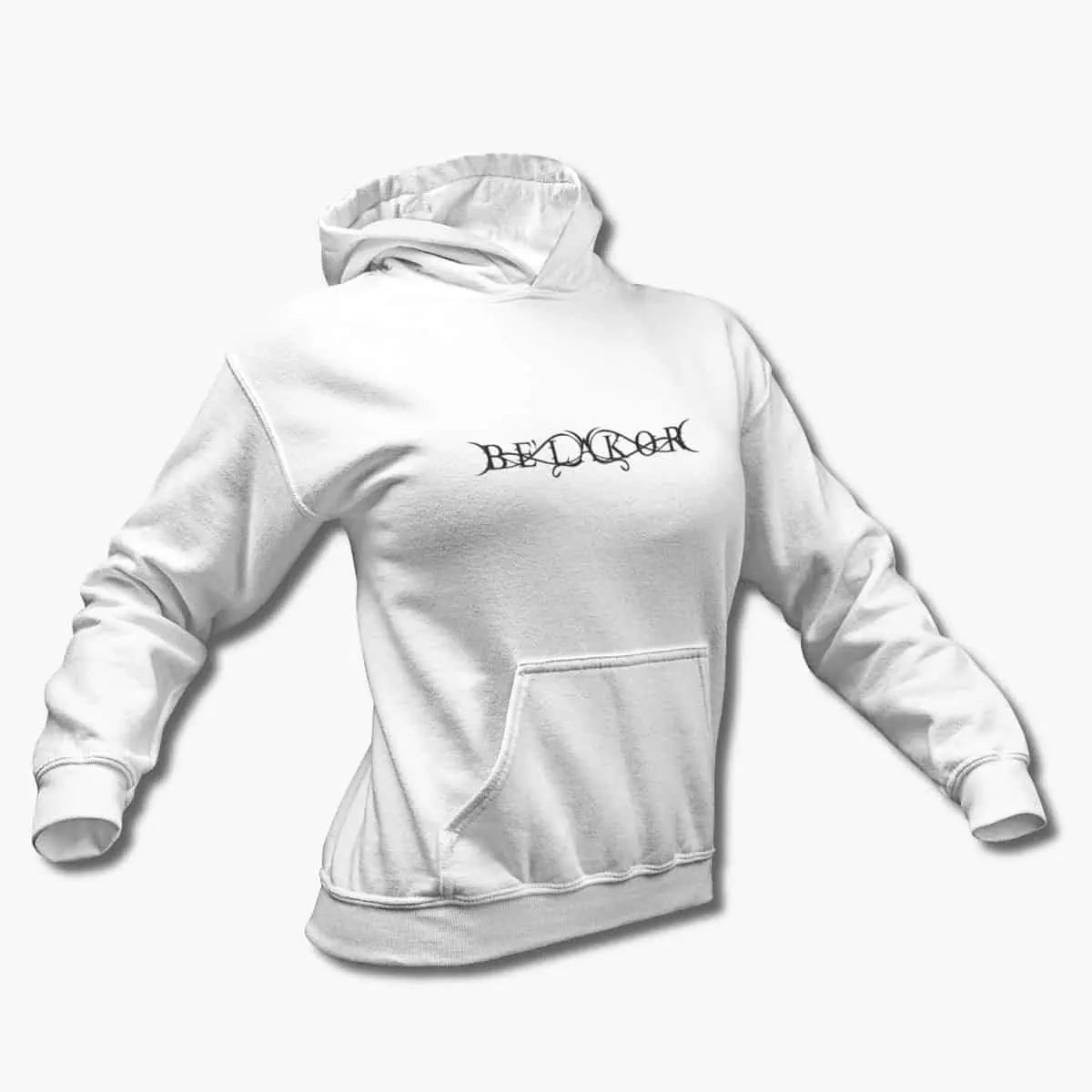 Belakor Hoodie, Be'lakor Logo White Sweatshirt, Melodic Death Metal Merchandise