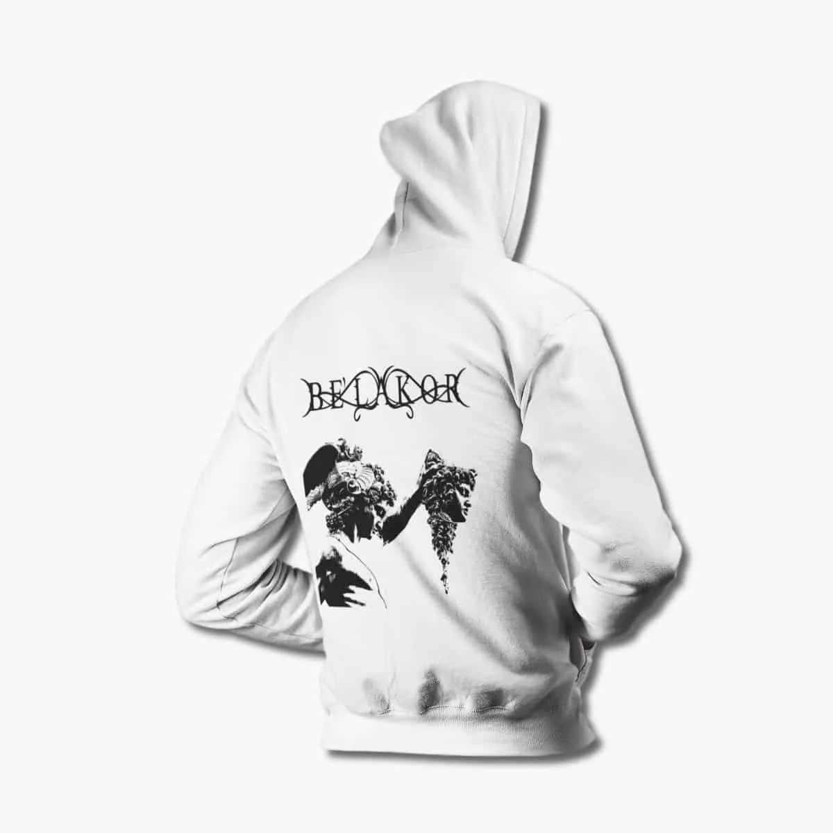 Belakor Hoodie, Be'lakor Stones Reach White Hoodie, Melodic Death Metal Merchandise