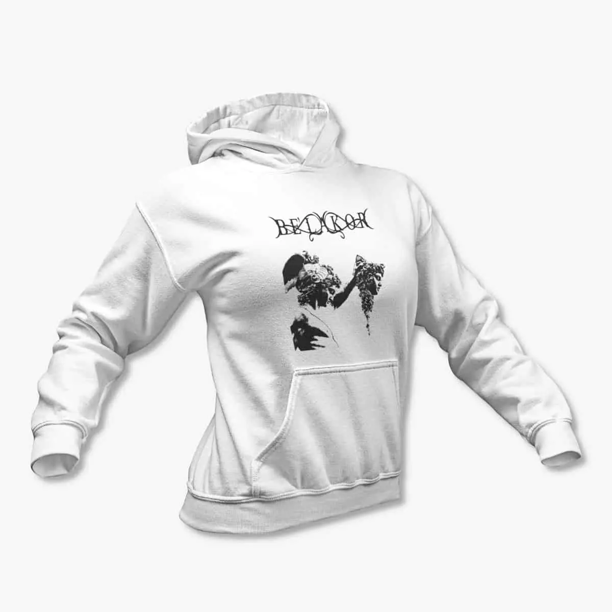 Belakor Hoodie, Be'lakor Stones Reach White Hoodie, Melodic Death Metal Merchandise