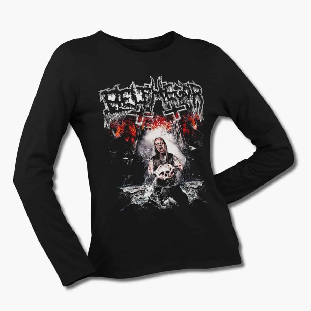 Belphegor Band Long Sleeve T-Shirt, Belphegor Artwork Black Longsleeve T-Shirt, Black Metal Merchandise