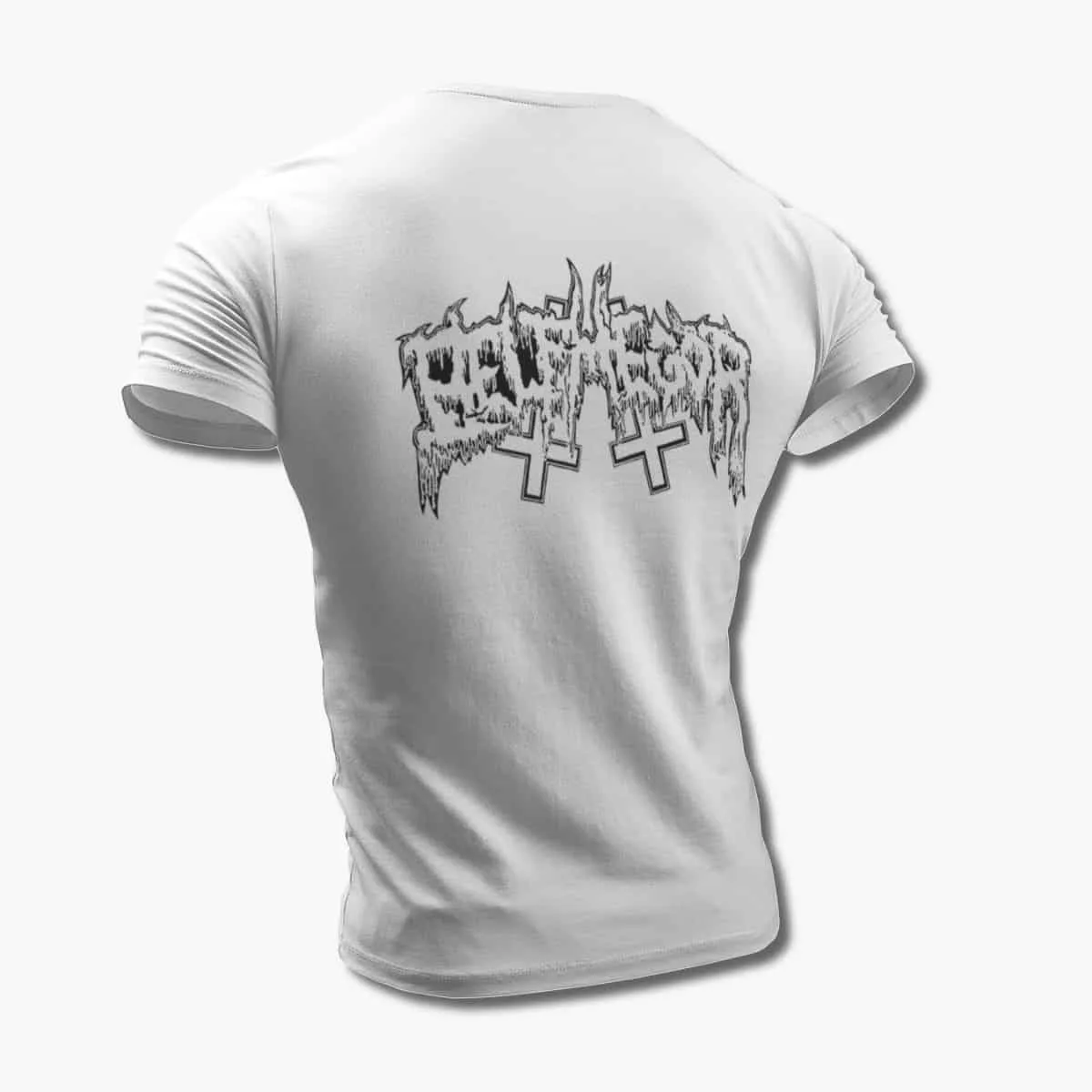 Belphegor Band T-Shirt, Belphegor Logo White T-Shirt, Black Metal Merchandise