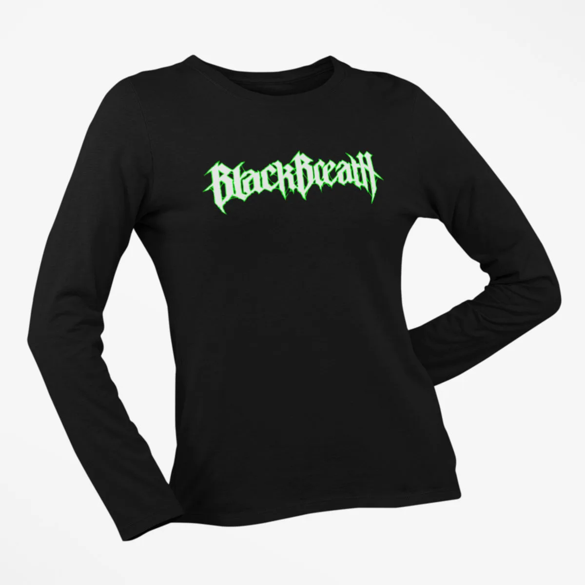 Black Breath Longsleeve T-Shirt, Black Breath Logo Black Long Sleeve, Death Metal Merchandise