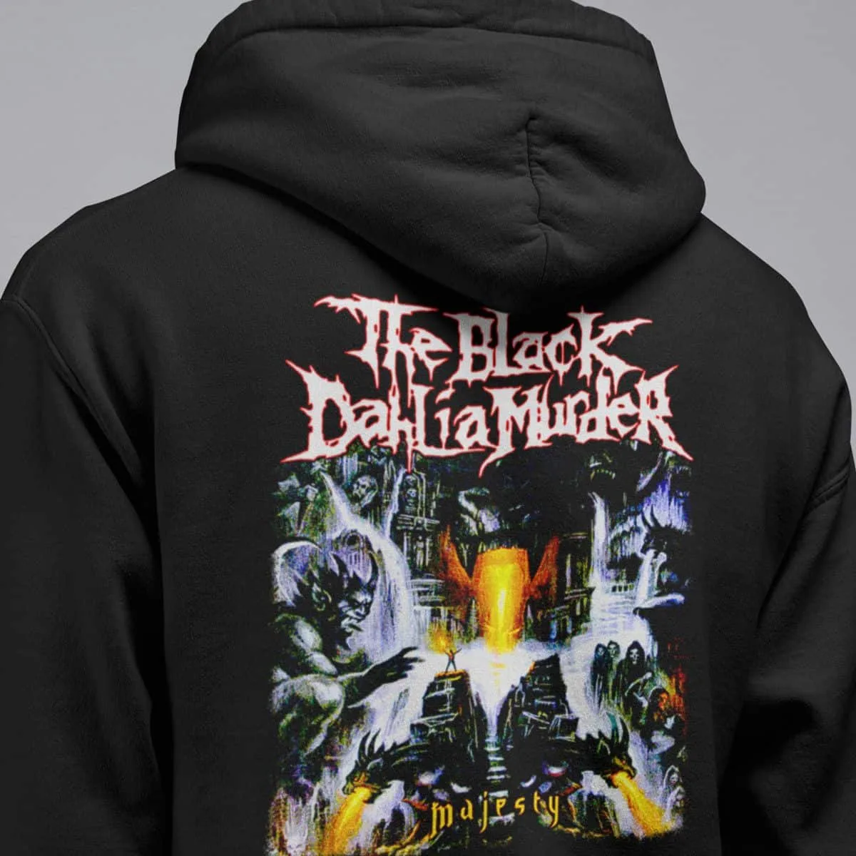 Black Dahlia Murder Band Hoodie, Black Dahlia Murder Majesty Artwork Hooded Sweatshirt, Melodic Death Metal Merch